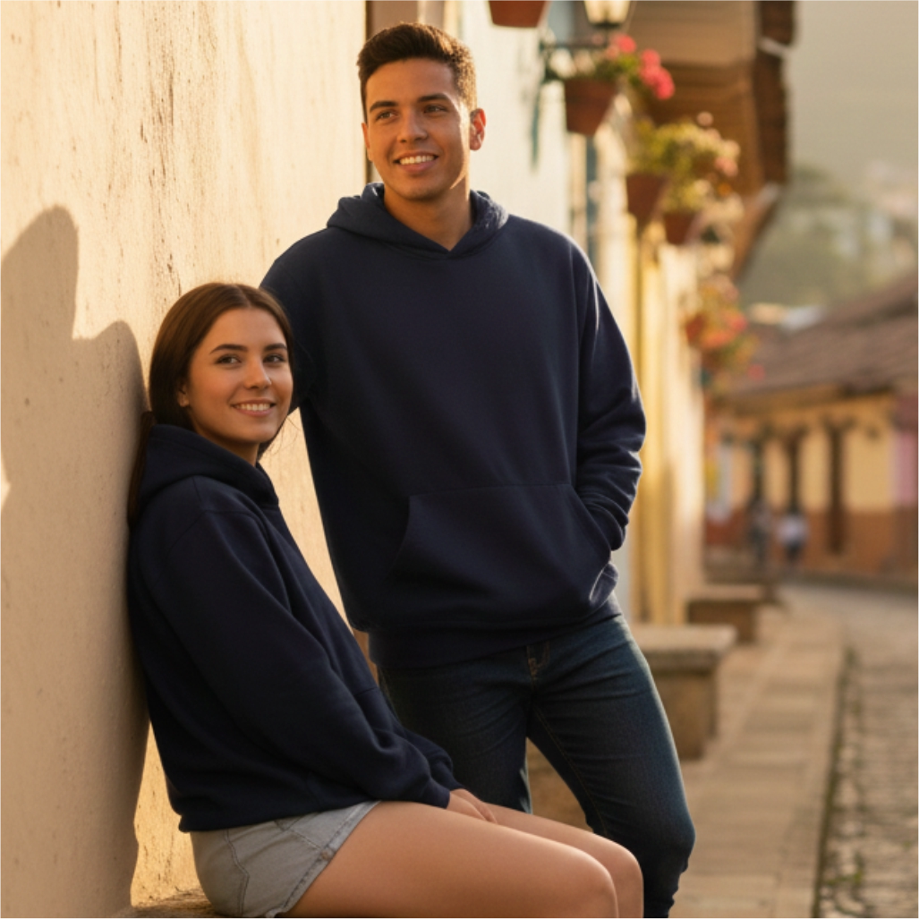 Buzo Hoodie Azul Oscuro