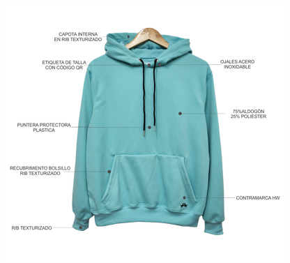 Buzo Hoodie Verde Menta