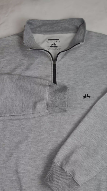 Buzo Premium Cuello Tortuga Gris Jaspe