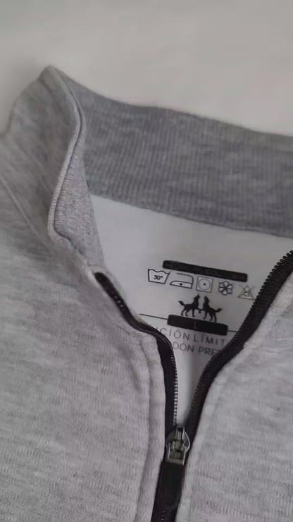 Buzo Premium Cuello Tortuga Gris Jaspe