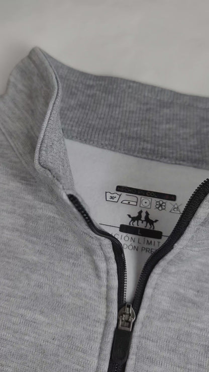 Buzo Premium Cuello Tortuga Gris Jaspe