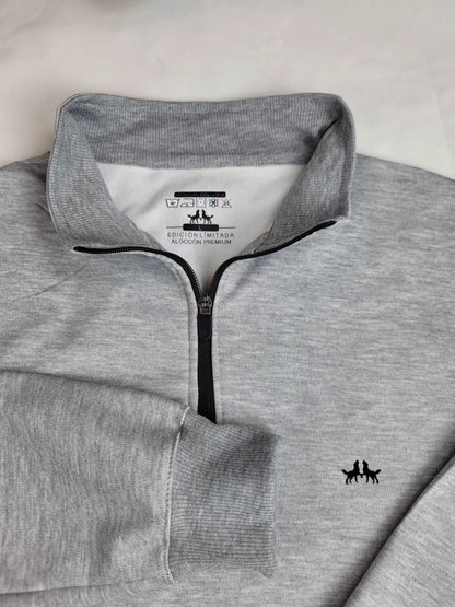 Buzo Premium Cuello Tortuga Gris Jaspe