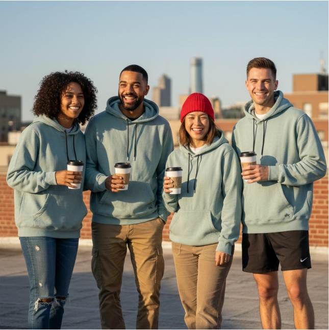 Buzo Hoodie Verde Jade